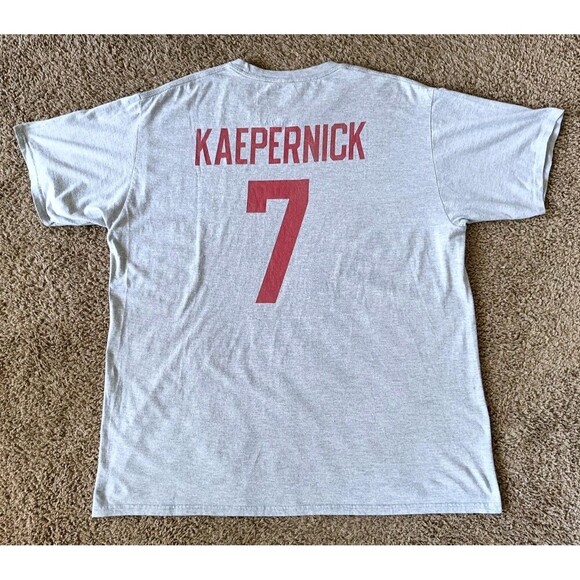 San Francisco 49ers Colin Kaepernick T-Shirt Men's 2XL Grey Short Sleeve - Picture 6 of 8
